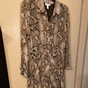 Snake Print Maxi Dress